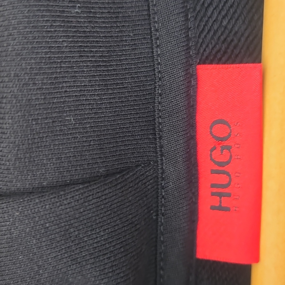 Hugo Boss Black Hooded Mend Sweatshirt Hoodie Unisex SZ S - Picture 4 of 9